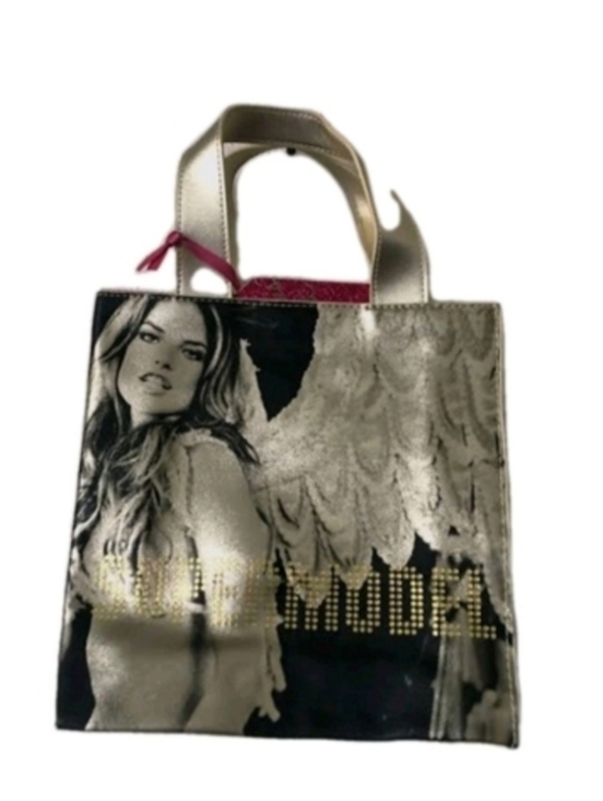 Victoria's Secret Handbags - Victoria's Secret Alessandra Ambrosia Gold Metallic Mini Tote Bag